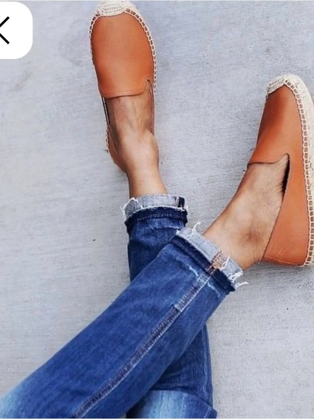 Soludos Tan Leather Espadrille Slip-Ons